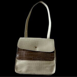 Nasty Gal Contrast panel beige bag